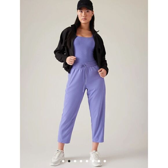 Athleta Arrival Pant cropped lightweight Dark Adonis Blue new - Picture 1 of 11